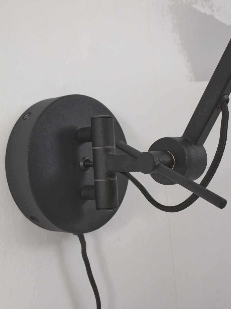 Marseille adjustable wall light in black | malletandplane.com